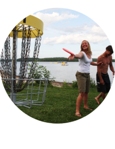owl rafting ottawa river resort beach waterfront frisbee golf frolf game 9 holes